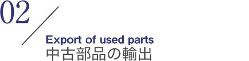 中古部品の輸出 Export of used parts